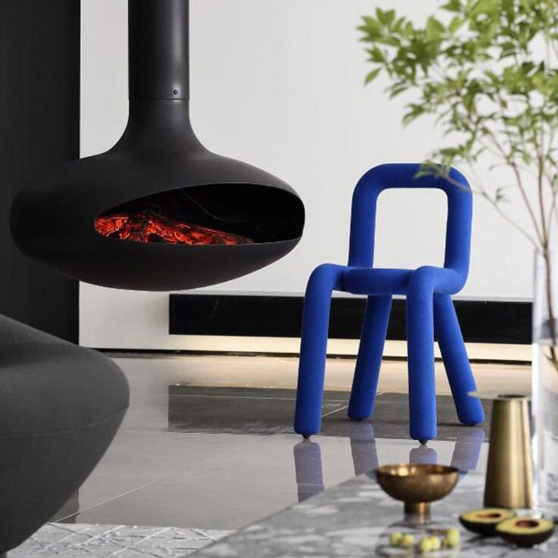 Contemporary Style Open Back Chair Velvet Dining Side Chair for Indoor Clearhalo 'Dining Chairs' 'Dining Tables & Seating' 'dining_chair' 'furn' 'furn_dining_chair' 'Furniture' 'Kitchen & Dining Furniture' 5148700