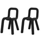 Contemporary Style Open Back Chair Velvet Dining Side Chair for Indoor Black 2 Piece Set Clearhalo 'Dining Chairs' 'Dining Tables & Seating' 'dining_chair' 'furn' 'furn_dining_chair' 'Furniture' 'Kitchen & Dining Furniture' 5148702