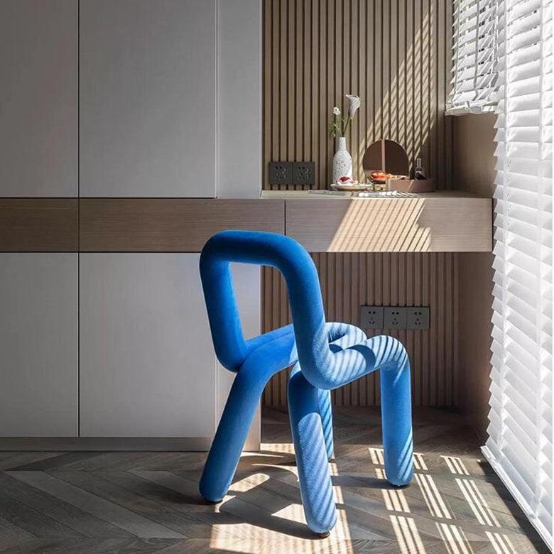 Contemporary Style Open Back Chair Velvet Dining Side Chair for Indoor Clearhalo 'Dining Chairs' 'Dining Tables & Seating' 'dining_chair' 'furn' 'furn_dining_chair' 'Furniture' 'Kitchen & Dining Furniture' 5148704