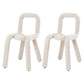 Contemporary Style Open Back Chair Velvet Dining Side Chair for Indoor White 2 Piece Set Clearhalo 'Dining Chairs' 'Dining Tables & Seating' 'dining_chair' 'furn' 'furn_dining_chair' 'Furniture' 'Kitchen & Dining Furniture' 5148714
