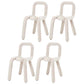 Contemporary Style Open Back Chair Velvet Dining Side Chair for Indoor White 4 Piece Set Clearhalo 'Dining Chairs' 'Dining Tables & Seating' 'dining_chair' 'furn' 'furn_dining_chair' 'Furniture' 'Kitchen & Dining Furniture' 5148717