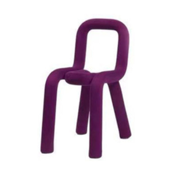 Contemporary Style Open Back Chair Velvet Dining Side Chair for Indoor Purple 1 Piece Clearhalo 'Dining Chairs' 'Dining Tables & Seating' 'dining_chair' 'furn' 'furn_dining_chair' 'Furniture' 'Kitchen & Dining Furniture' 5148730