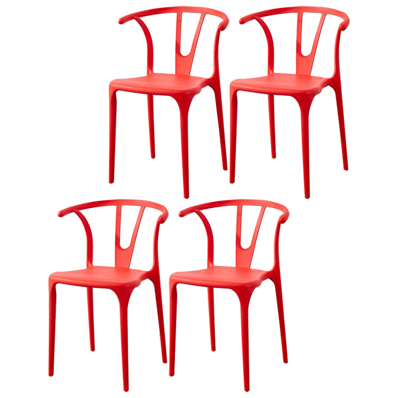 Sedia scandinava in plastica in plastica senza braccio sedia posteriore per Windsor interno