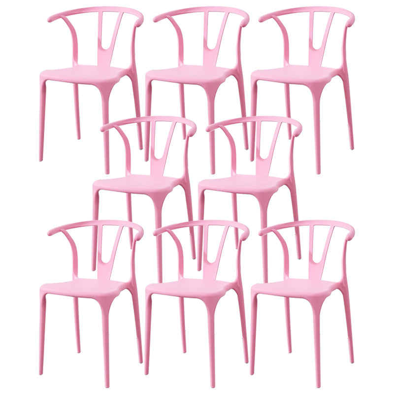 Sedia scandinava in plastica in plastica senza braccio sedia posteriore per Windsor interno