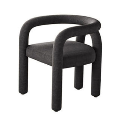 現代的なスタイルのダイニングアームチェア布張りのオープンバックダイニングチェア