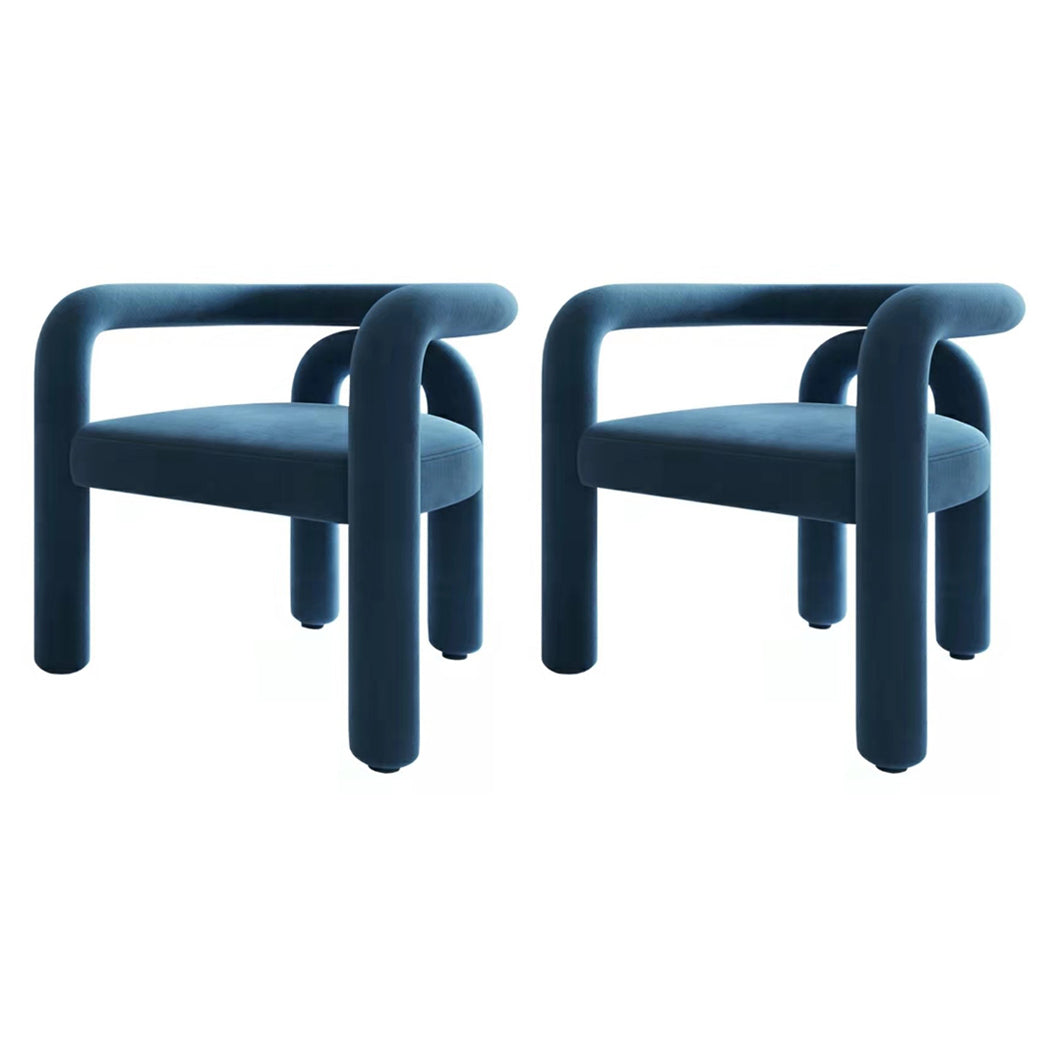 現代的なスタイルのダイニングアームチェア布張りのオープンバックダイニングチェア