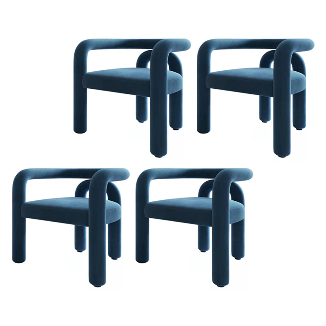 現代的なスタイルのダイニングアームチェア布張りのオープンバックダイニングチェア