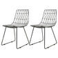 Contemporary Style Cross Back Chair Metal Dining Chair for Indoor