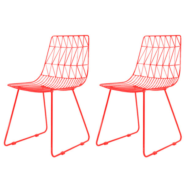 Contemporary Style Cross Back Chair Metal Dining Chair for Indoor