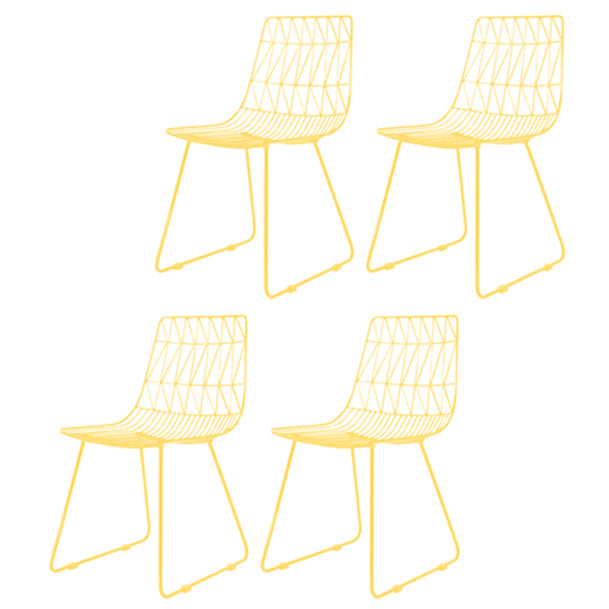 Contemporary Style Cross Back Chair Metal Dining Chair for Indoor