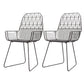 Contemporary Style Cross Back Chair Metal Dining Chair for Indoor