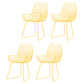 Contemporary Style Cross Back Chair Metal Dining Chair for Indoor