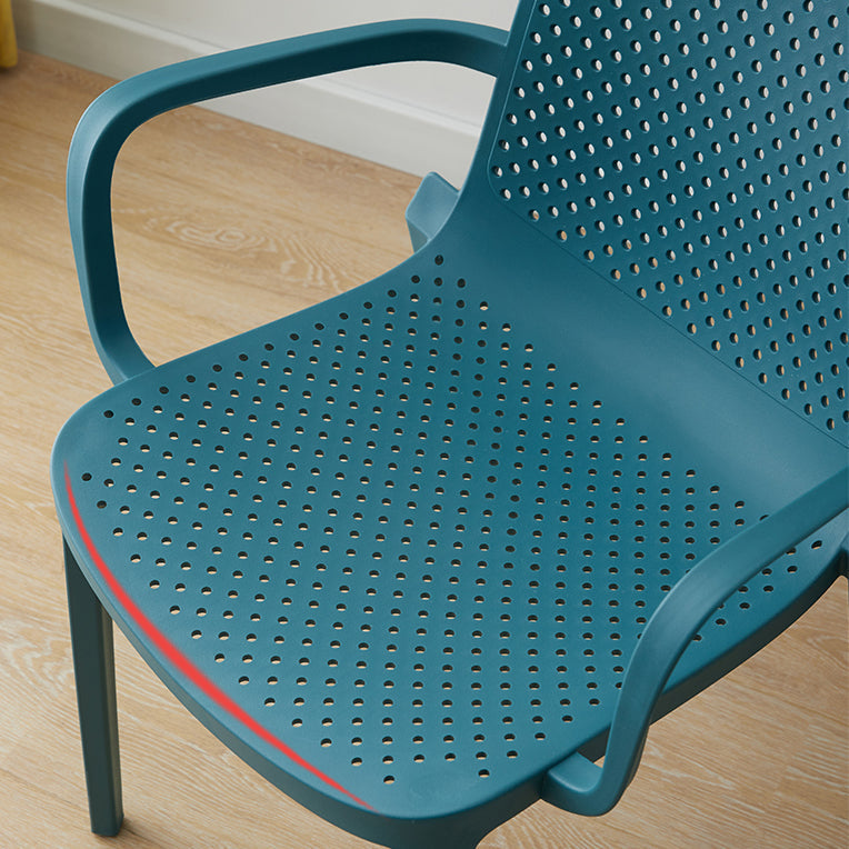 Eigentijdse plastic stoel stoel vaste achterkant keuken eetkamerstoel