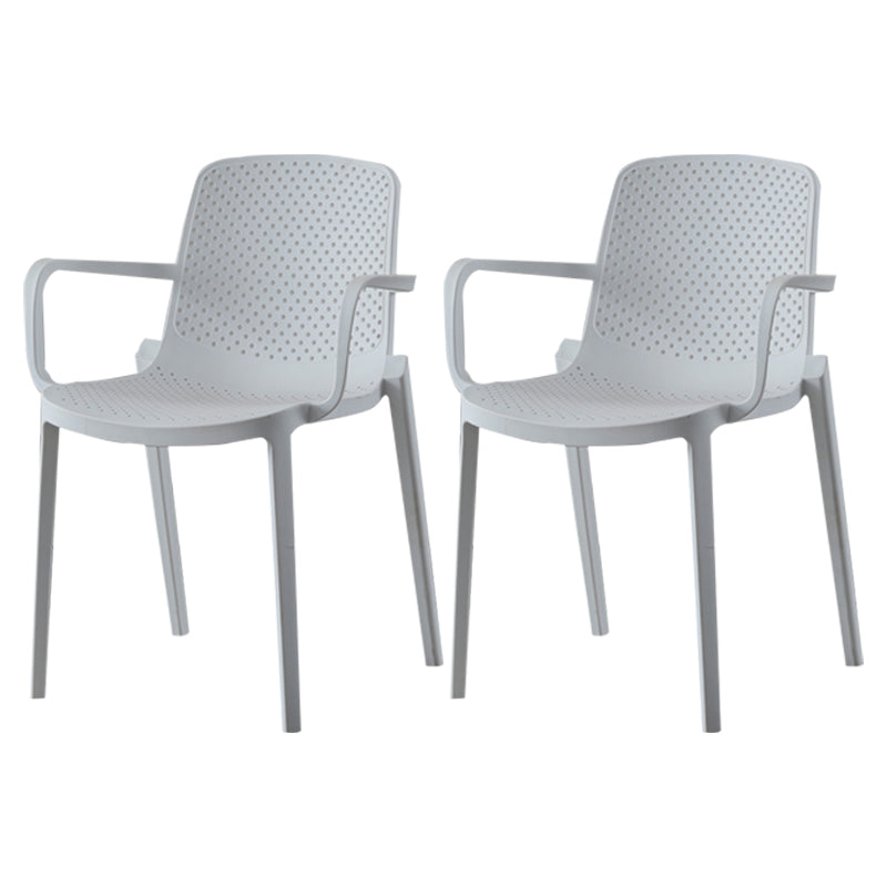 Eigentijdse plastic stoel stoel vaste achterkant keuken eetkamerstoel