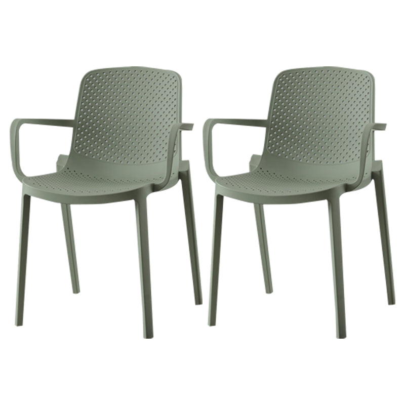 Eigentijdse plastic stoel stoel vaste achterkant keuken eetkamerstoel