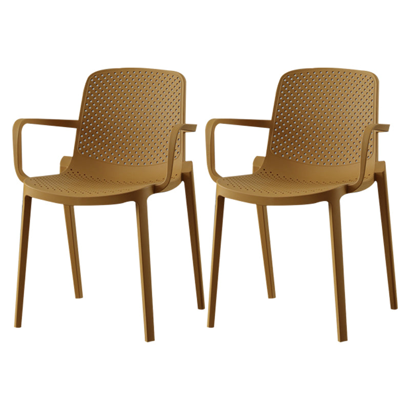 Eigentijdse plastic stoel stoel vaste achterkant keuken eetkamerstoel