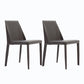 Matte Finish Solid Back Home Armless Chair Faux Leather Contemporary Dining Chair