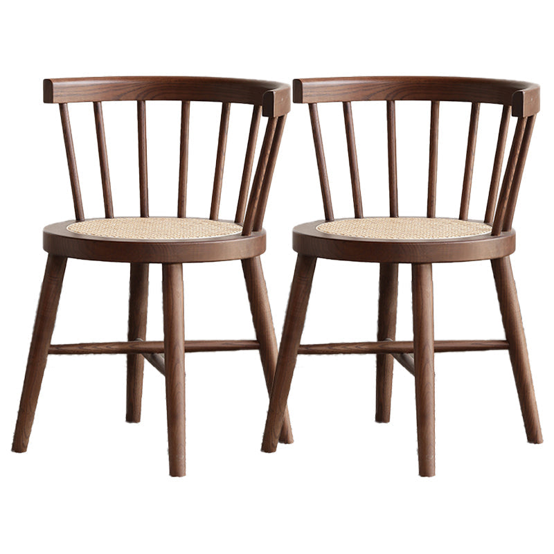 Dining Room Arm Chairs Modern Solid Wood Side Chair for Home Walnut 2 Piece Set Clearhalo 'Dining Chairs' 'Dining Tables & Seating' 'dining_chair' 'furn' 'furn_dining_chair' 'Furniture' 'Kitchen & Dining Furniture' 5149028