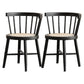 Dining Room Arm Chairs Modern Solid Wood Side Chair for Home Black 2 Piece Set Clearhalo 'Dining Chairs' 'Dining Tables & Seating' 'dining_chair' 'furn' 'furn_dining_chair' 'Furniture' 'Kitchen & Dining Furniture' 5149034