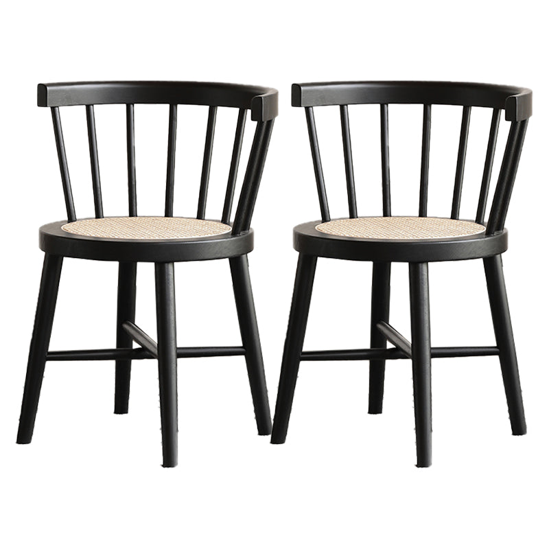 Dining Room Arm Chairs Modern Solid Wood Side Chair for Home Black 2 Piece Set Clearhalo 'Dining Chairs' 'Dining Tables & Seating' 'dining_chair' 'furn' 'furn_dining_chair' 'Furniture' 'Kitchen & Dining Furniture' 5149034