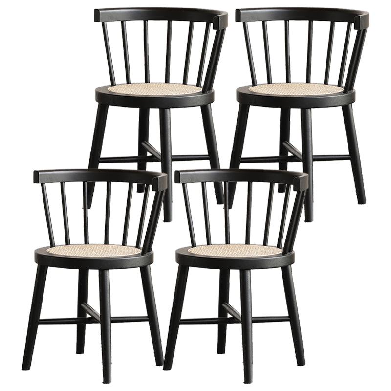 Dining Room Arm Chairs Modern Solid Wood Side Chair for Home Black 4 Piece Set Clearhalo 'Dining Chairs' 'Dining Tables & Seating' 'dining_chair' 'furn' 'furn_dining_chair' 'Furniture' 'Kitchen & Dining Furniture' 5149036