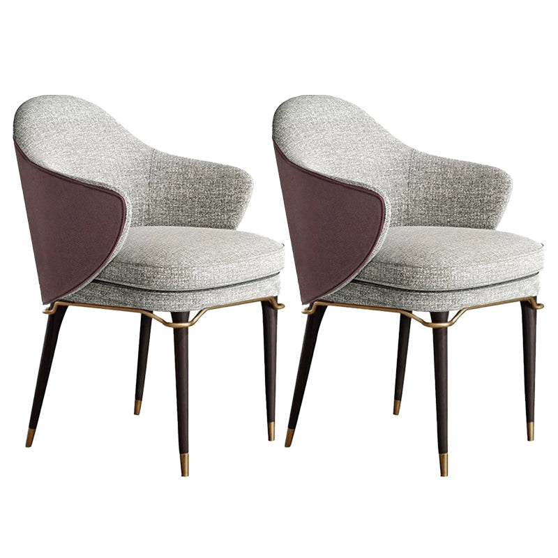 Contemporary Dining Room Side Chairs Upholstered Dining Chairs Brown 2 Piece Set Clearhalo 'Dining Chairs' 'Dining Tables & Seating' 'dining_chair' 'furn' 'furn_dining_chair' 'Furniture' 'Kitchen & Dining Furniture' 5149054