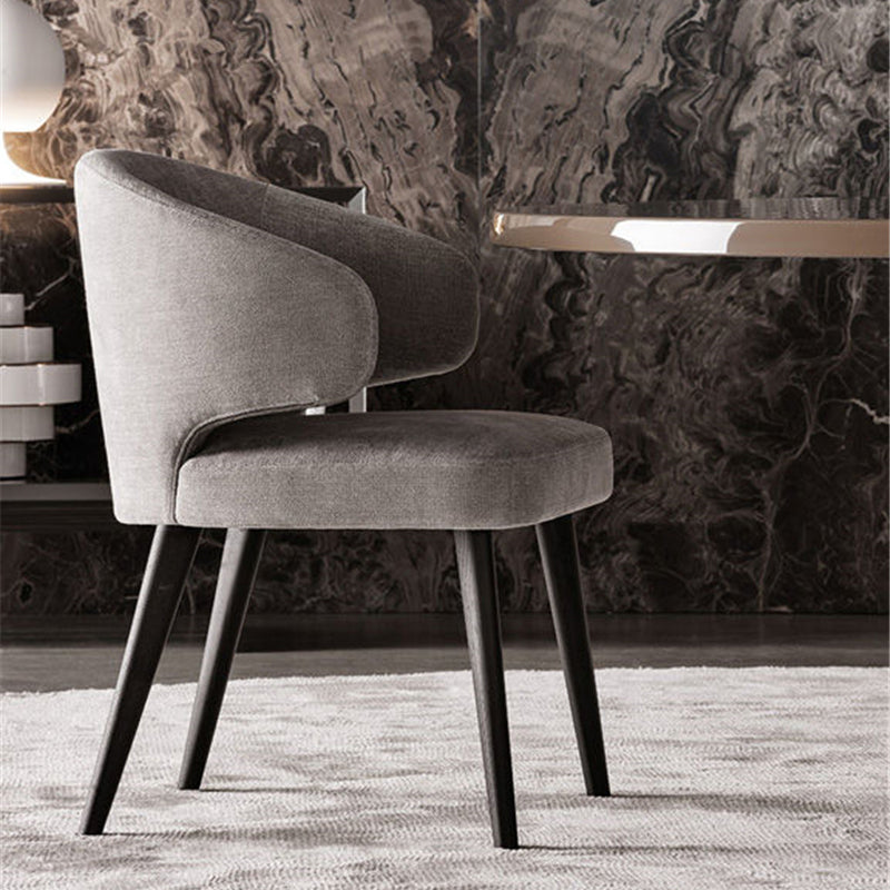 Eetkamer zijstoelen Moderne keukenarmoelstoel met gestoffeerd