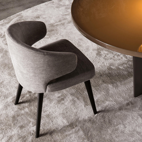 Eetkamer zijstoelen Moderne keukenarmoelstoel met gestoffeerd