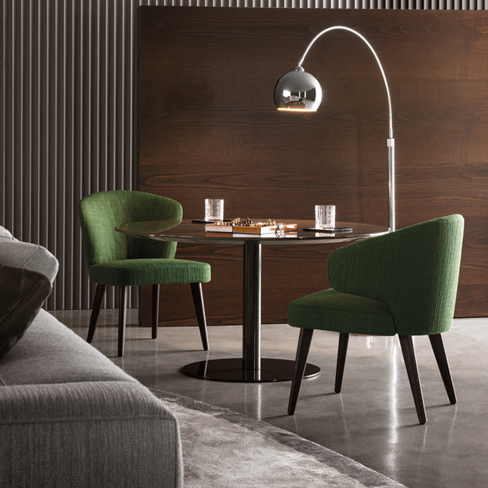 Eetkamer zijstoelen Moderne keukenarmoelstoel met gestoffeerd