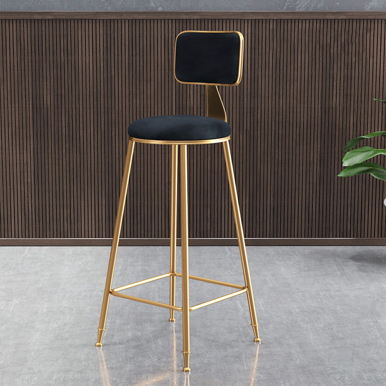 Noordse glamoureuze barkruk ronde aanrechtbar kruk met metalen benen voor thuis