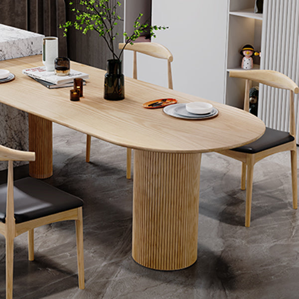 Mesa de comedor de madera maciza, mesa de comedor contemporánea para cocina casera