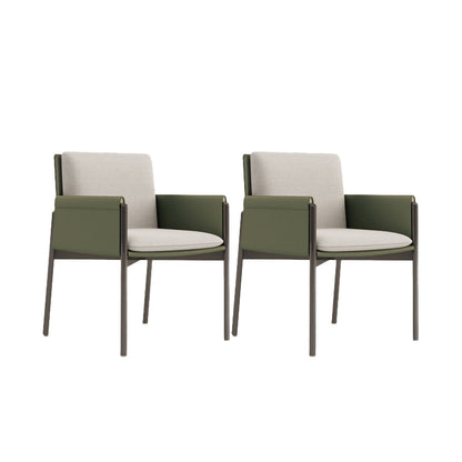 Frame di metallo nero moderno sedia da pranzo con braccia finitura opaca sedia sidrow side