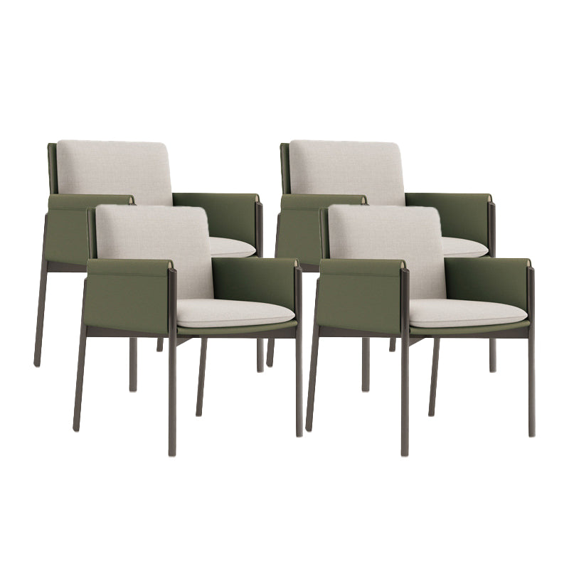 Frame di metallo nero moderno sedia da pranzo con braccia finitura opaca sedia sidrow side