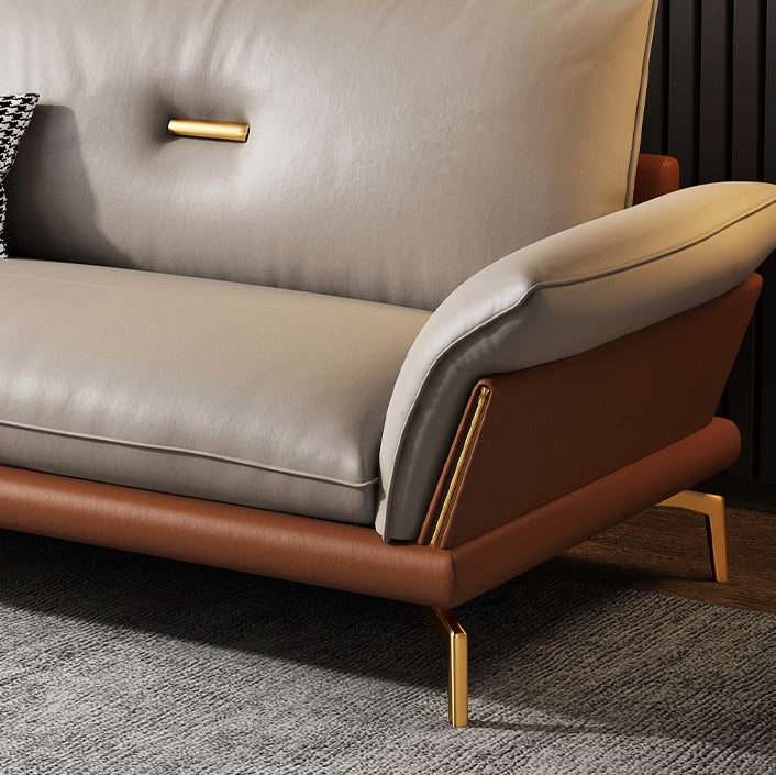 Modern Cushions Sofa 37.40" D x 34.64" H Flared Arm Sofa for Living Room Clearhalo 'furn' 'furn_sofas' 'Furniture' 'Living Room Furniture' 'Sofa' 'sofas' 5149400