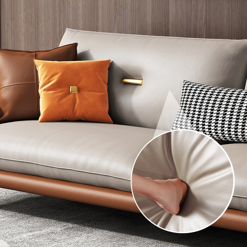 Modern Cushions Sofa 37.40" D x 34.64" H Flared Arm Sofa for Living Room Clearhalo 'furn' 'furn_sofas' 'Furniture' 'Living Room Furniture' 'Sofa' 'sofas' 5149401