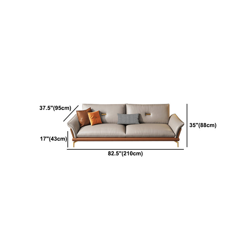 Modern Cushions Sofa 37.40" D x 34.64" H Flared Arm Sofa for Living Room Clearhalo 'furn' 'furn_sofas' 'Furniture' 'Living Room Furniture' 'Sofa' 'sofas' 5149408