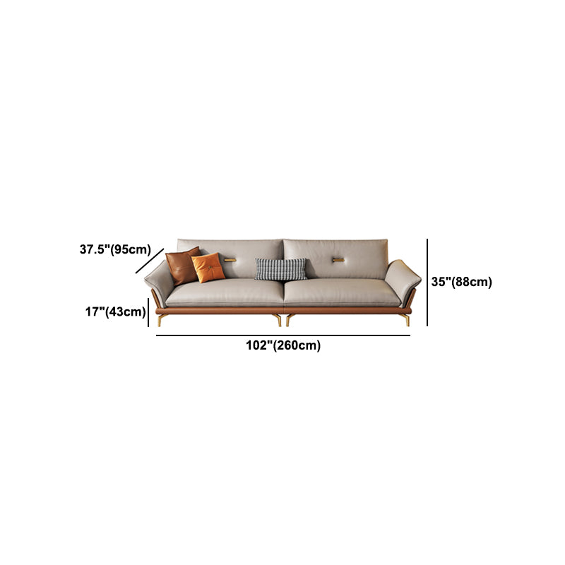 Modern Cushions Sofa 37.40" D x 34.64" H Flared Arm Sofa for Living Room Clearhalo 'furn' 'furn_sofas' 'Furniture' 'Living Room Furniture' 'Sofa' 'sofas' 5149409