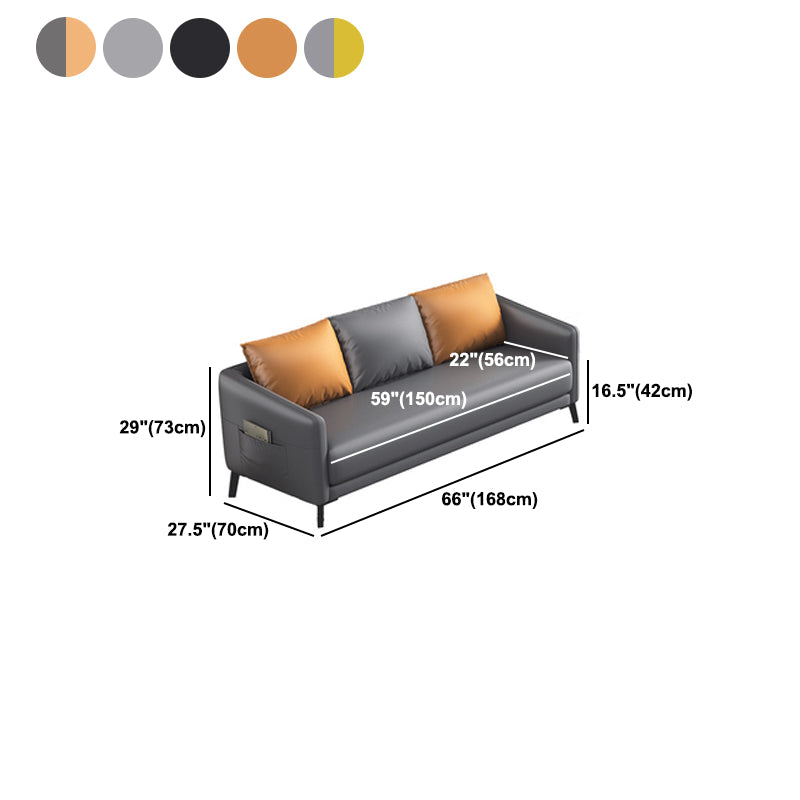 Modern Tuxedo Arm Sofa 27.55" D x24.80" H Sofa for Living Room