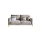 Contemporary Square Standard Arm Settee Couch with Pillows in Grey