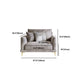 Contemporary Square Standard Arm Settee Couch with Pillows in Grey