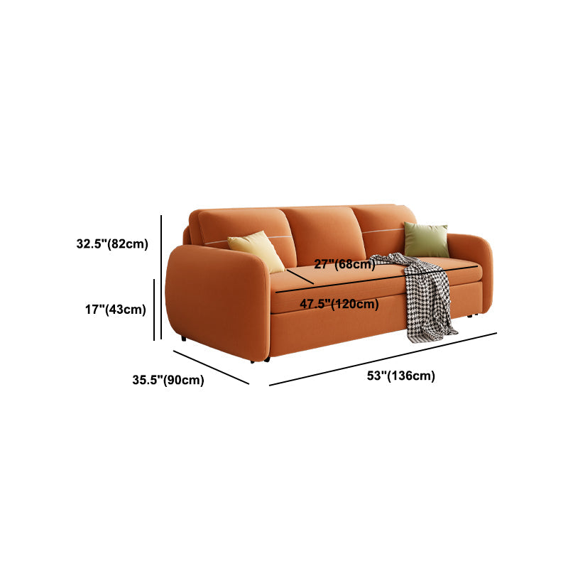 枕付きのコンテンポラリースクエアアームコンバーチブルベッドソファソファ