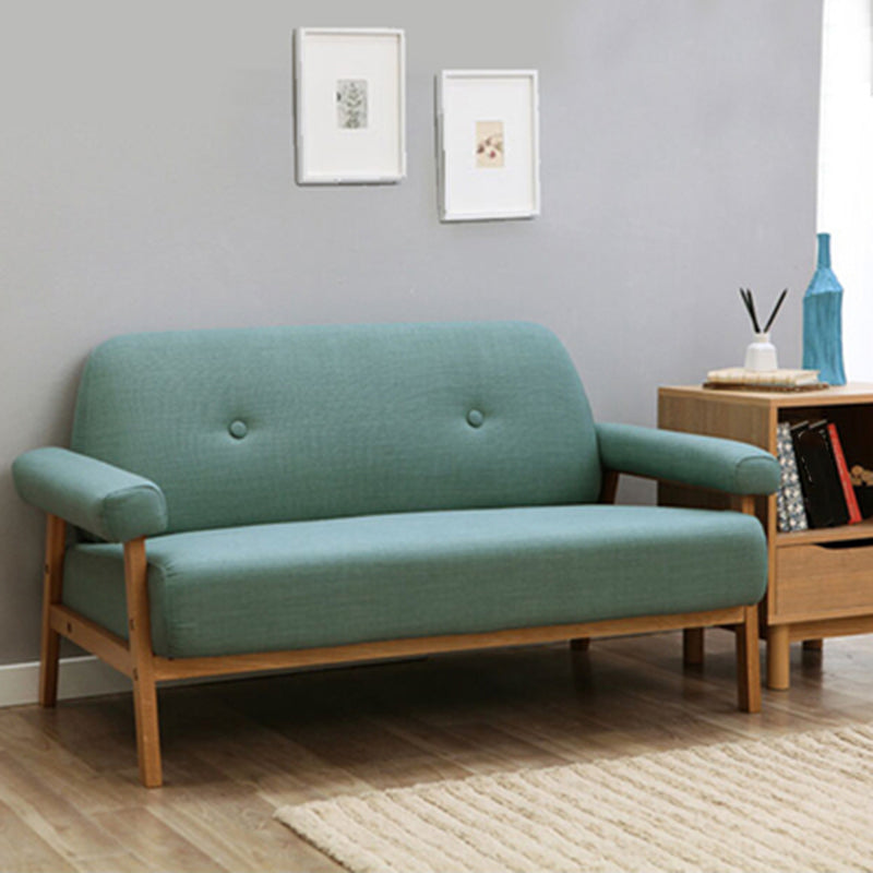 Standard Pillow Top Arm Sofa Linen Contemporary Sofa for Living Room 69"L x 28"W x 29"H Green Clearhalo 'furn' 'furn_sofas' 'Furniture' 'Living Room Furniture' 'Sofa' 'sofas' 5149538