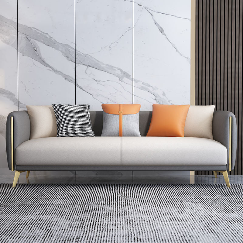 Divano braccio di smoking moderno divano in pelle finta 26,77 "d x 29,52" h