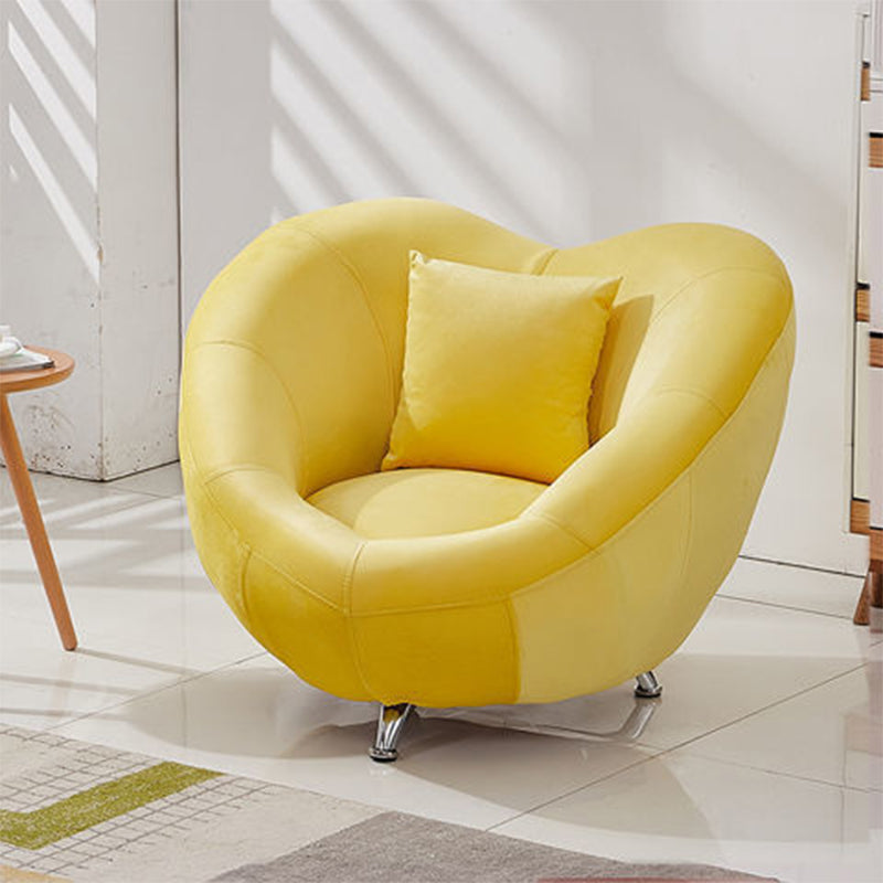 Velvet Barrel Chair 37.40 "L x 31,49" W x 29.13 "H Chaise d'accent à bascule en bois massif