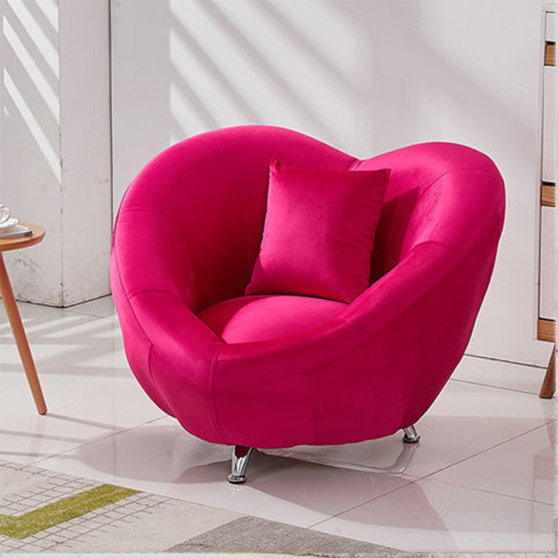 Velvet Barrel Chair 37.40 "L x 31,49" W x 29.13 "H Chaise d'accent à bascule en bois massif