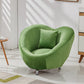 Velvet Barrel Chair 37.40 "L x 31,49" W x 29.13 "H Chaise d'accent à bascule en bois massif