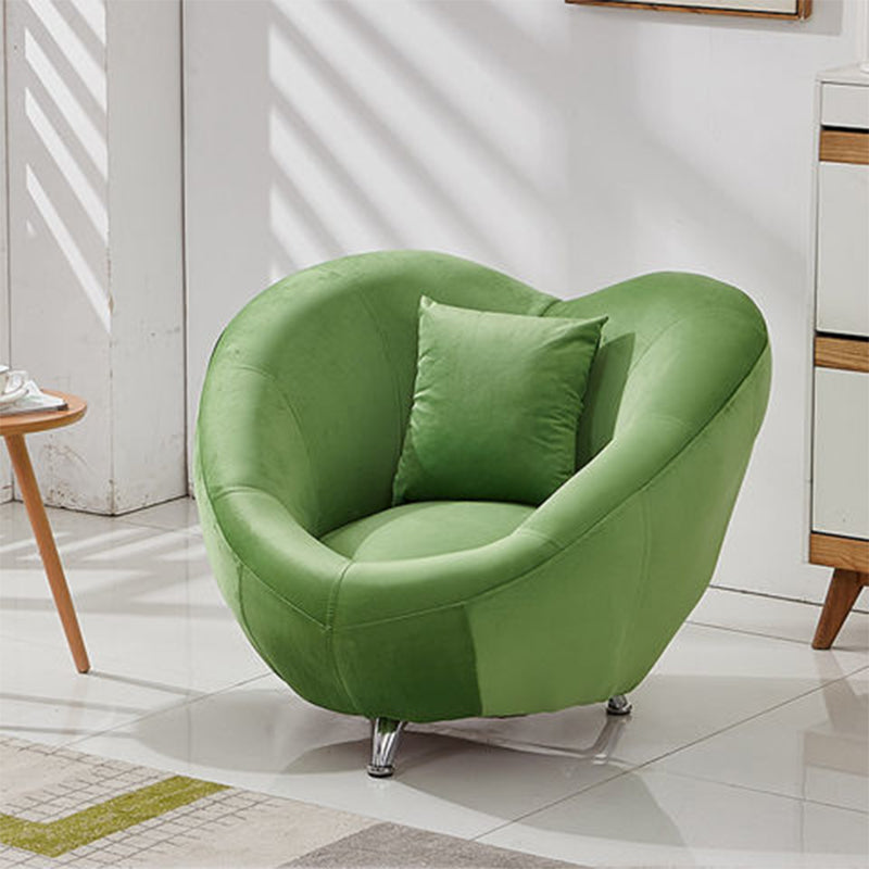 Velvet Barrel Chair 37.40 "L x 31,49" W x 29.13 "H Chaise d'accent à bascule en bois massif