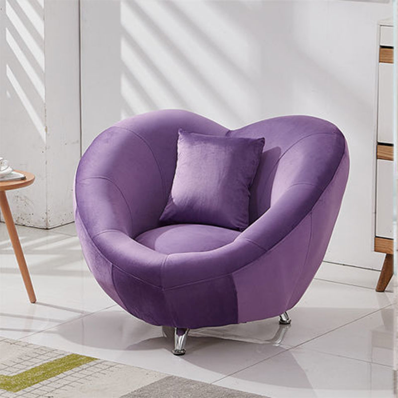 Velvet Barrel Chair 37.40 "L x 31,49" W x 29.13 "H Chaise d'accent à bascule en bois massif