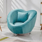Velvet Barrel Chair 37.40 "L x 31,49" W x 29.13 "H Chaise d'accent à bascule en bois massif