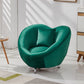 Velvet Barrel Chair 37.40 "L x 31,49" W x 29.13 "H Chaise d'accent à bascule en bois massif